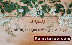 معنى اسم رضوى